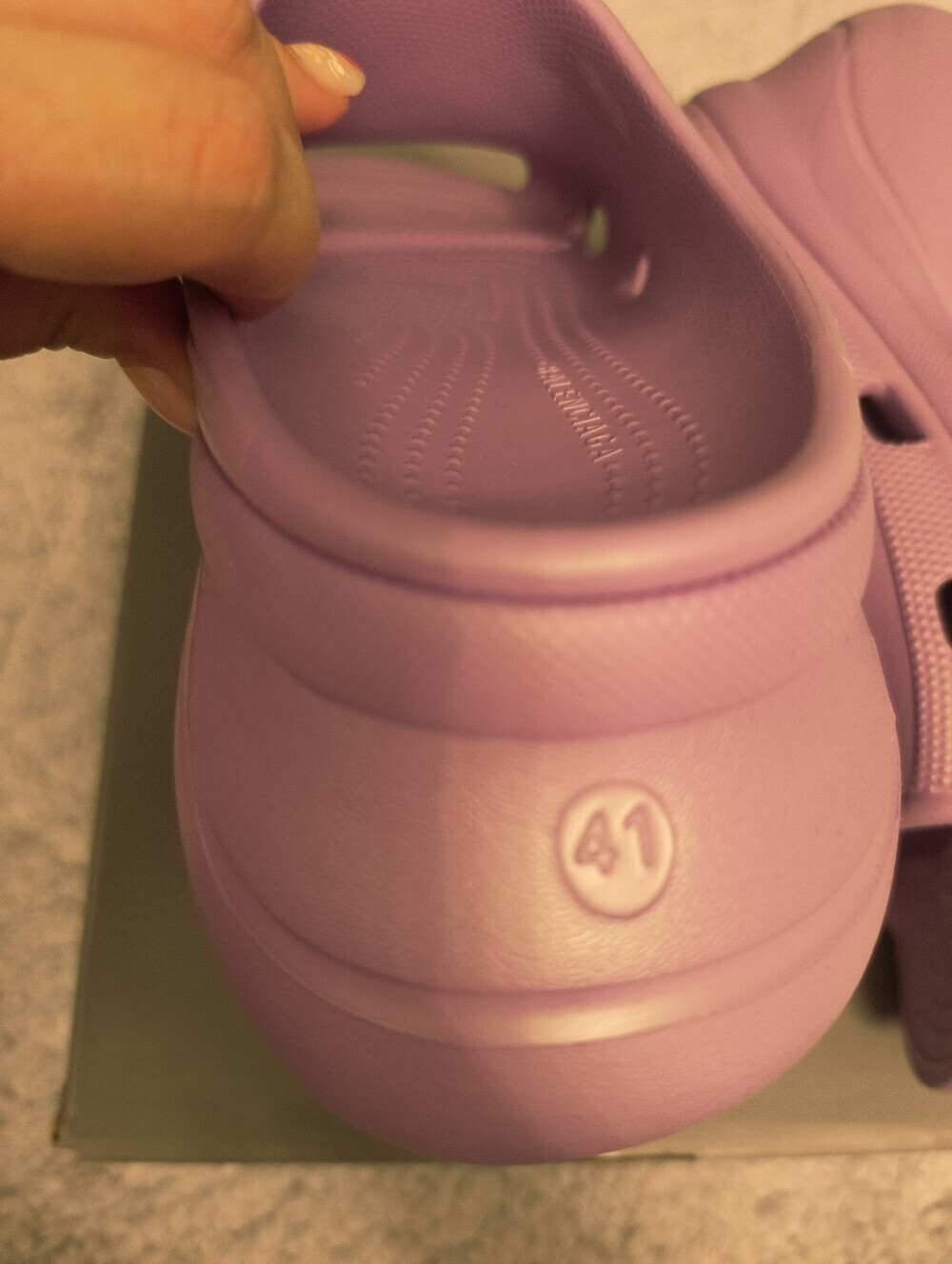 NWT Balenciaga X Crocs Purple Pool Slide Sandals US Sz 10 (41) - Picture 5 of 8